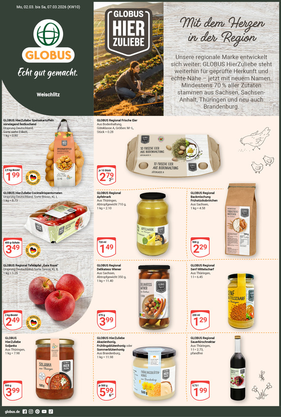 Aktuelles Werbeprospekt von GLOBUS mit Angeboten vom 02.03.2026 bis 07.03.2026
