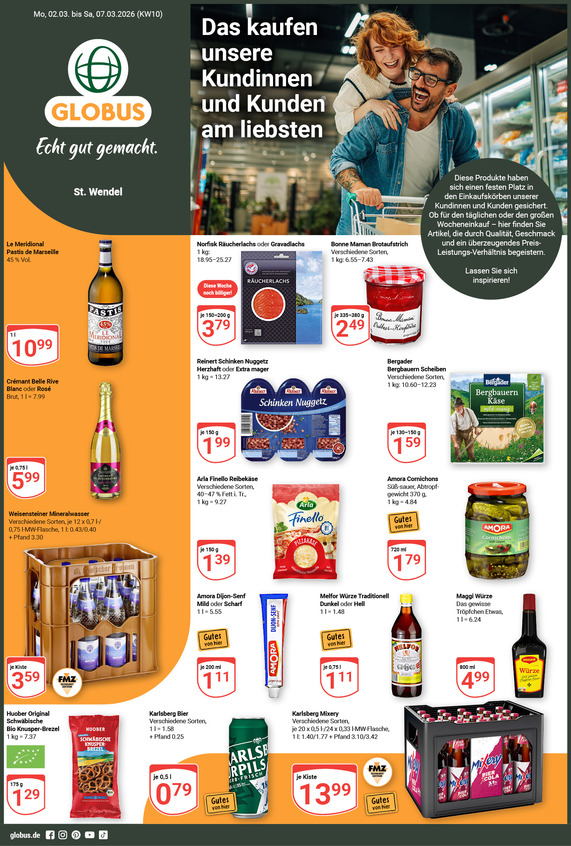 Kommendes Werbeprospekt von GLOBUS mit Angeboten vom 02.03.2026 bis 07.03.2026