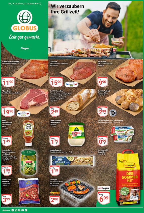Aktuelles Werbeprospekt von GLOBUS mit Angeboten vom 16.03.2026 bis 21.03.2026