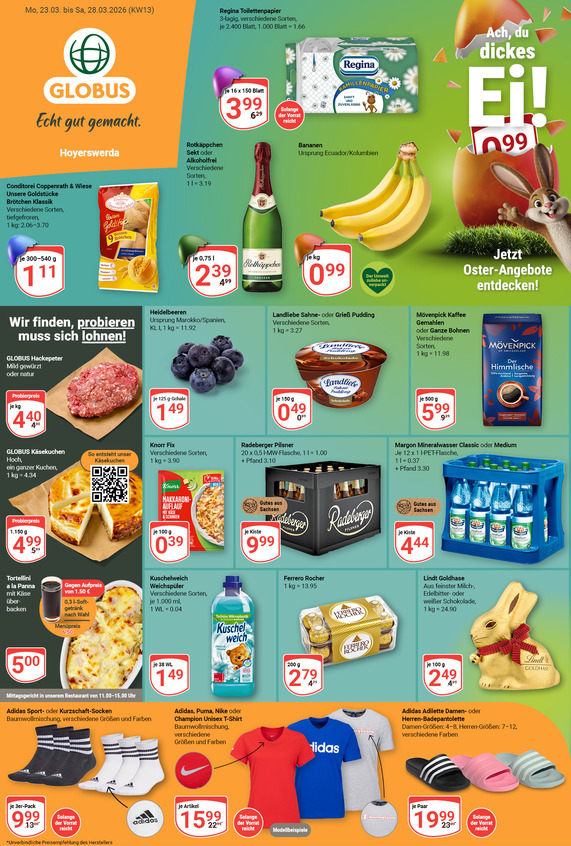 Aktuelles Werbeprospekt von GLOBUS mit Angeboten vom 23.03.2026 bis 28.03.2026