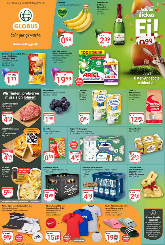 Kommendes Werbeprospekt von GLOBUS mit Angeboten vom 23.03.2026 bis 28.03.2026