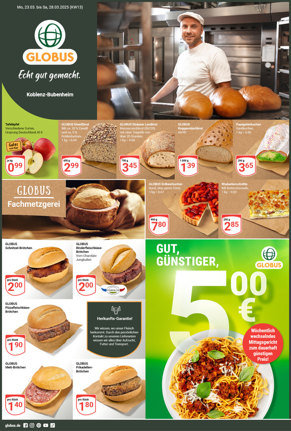 Aktuelles Werbeprospekt von GLOBUS mit Angeboten vom 23.03.2026 bis 28.03.2026
