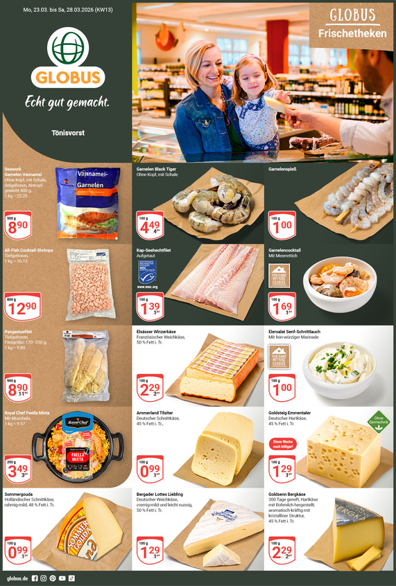 Aktuelles Werbeprospekt von GLOBUS mit Angeboten vom 23.03.2026 bis 28.03.2026