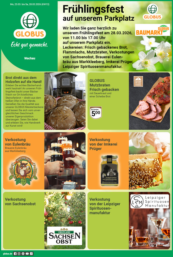 Aktuelles Werbeprospekt von GLOBUS mit Angeboten vom 23.03.2026 bis 28.03.2026
