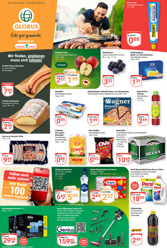 Aktuelles Werbeprospekt von GLOBUS mit Angeboten vom 06.04.2026 bis 11.04.2026