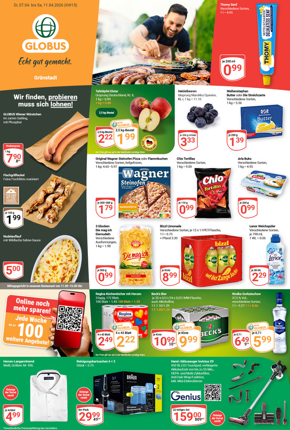 Kommendes Werbeprospekt von GLOBUS mit Angeboten vom 06.04.2026 bis 11.04.2026