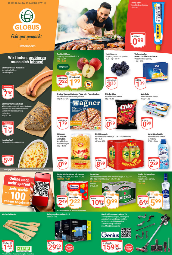 Kommendes Werbeprospekt von GLOBUS mit Angeboten vom 06.04.2026 bis 11.04.2026