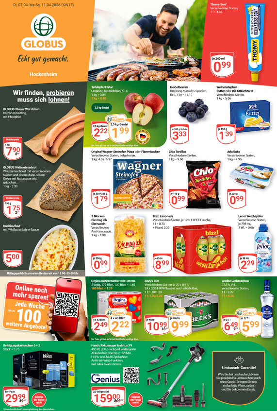 Aktuelles Werbeprospekt von GLOBUS mit Angeboten vom 06.04.2026 bis 11.04.2026