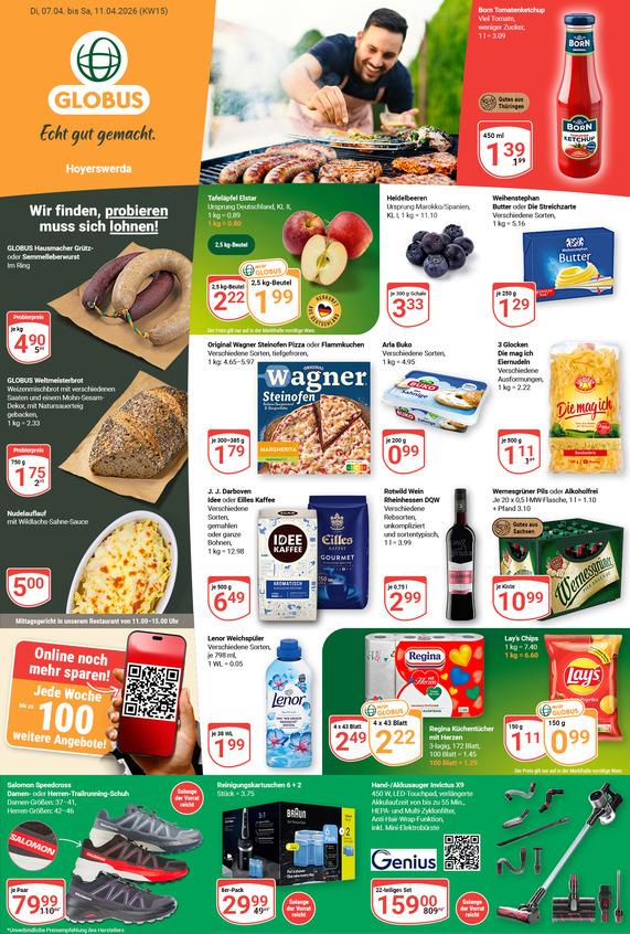 Aktuelles Werbeprospekt von GLOBUS mit Angeboten vom 06.04.2026 bis 11.04.2026