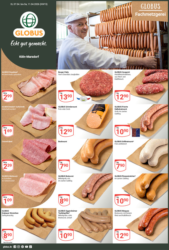 Kommendes Werbeprospekt von GLOBUS mit Angeboten vom 06.04.2026 bis 11.04.2026