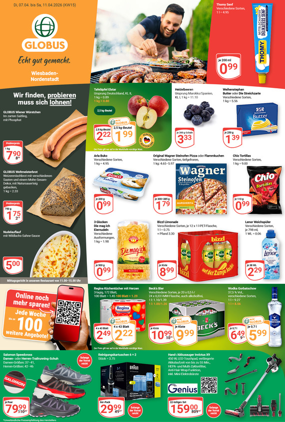 Aktuelles Werbeprospekt von GLOBUS mit Angeboten vom 06.04.2026 bis 11.04.2026