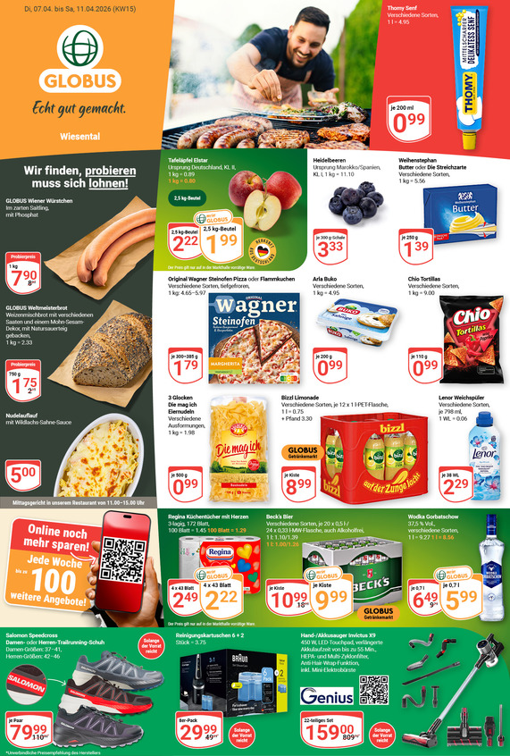 Kommendes Werbeprospekt von GLOBUS mit Angeboten vom 06.04.2026 bis 11.04.2026