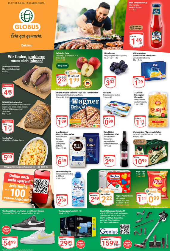 Kommendes Werbeprospekt von GLOBUS mit Angeboten vom 06.04.2026 bis 11.04.2026