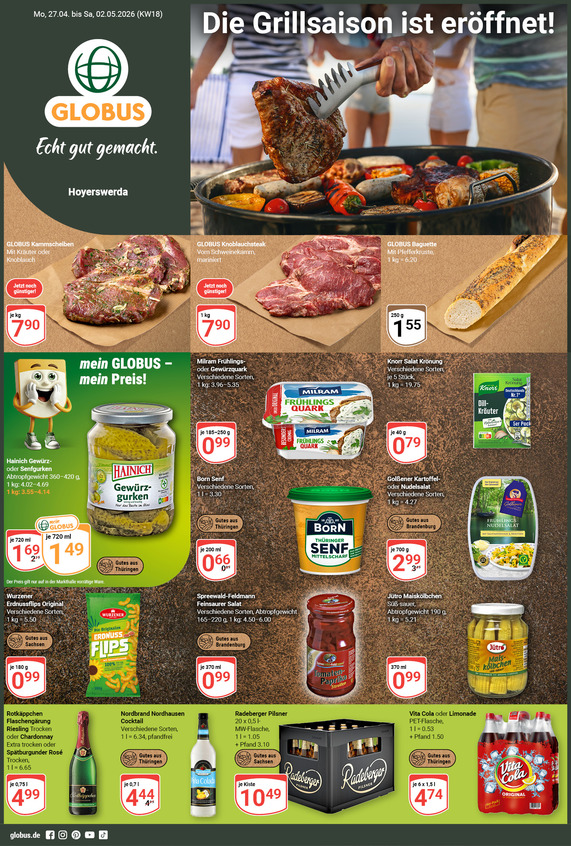 Aktuelles Werbeprospekt von GLOBUS mit Angeboten vom 27.04.2026 bis 02.05.2026
