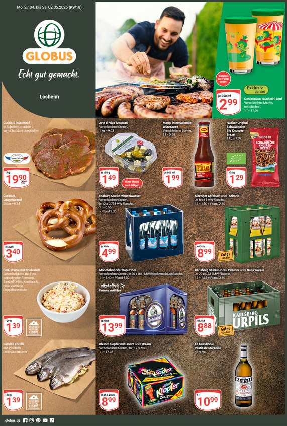 Aktuelles Werbeprospekt von GLOBUS mit Angeboten vom 27.04.2026 bis 02.05.2026