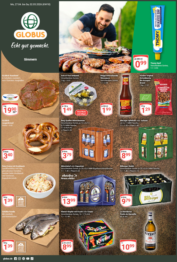 Aktuelles Werbeprospekt von GLOBUS mit Angeboten vom 27.04.2026 bis 02.05.2026
