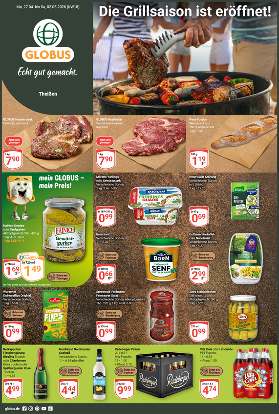 Aktuelles Werbeprospekt von GLOBUS mit Angeboten vom 27.04.2026 bis 02.05.2026