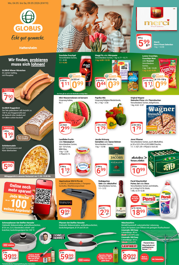 Kommendes Werbeprospekt von GLOBUS mit Angeboten vom 04.05.2026 bis 09.05.2026