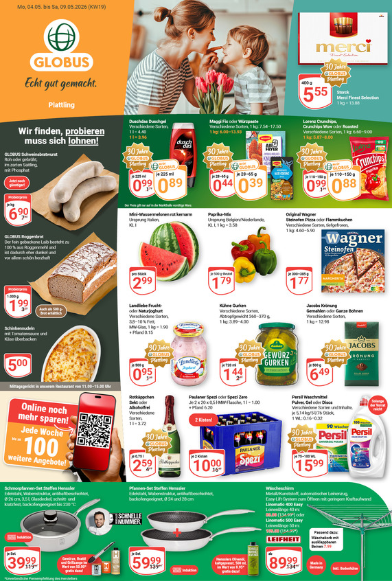 Kommendes Werbeprospekt von GLOBUS mit Angeboten vom 04.05.2026 bis 09.05.2026