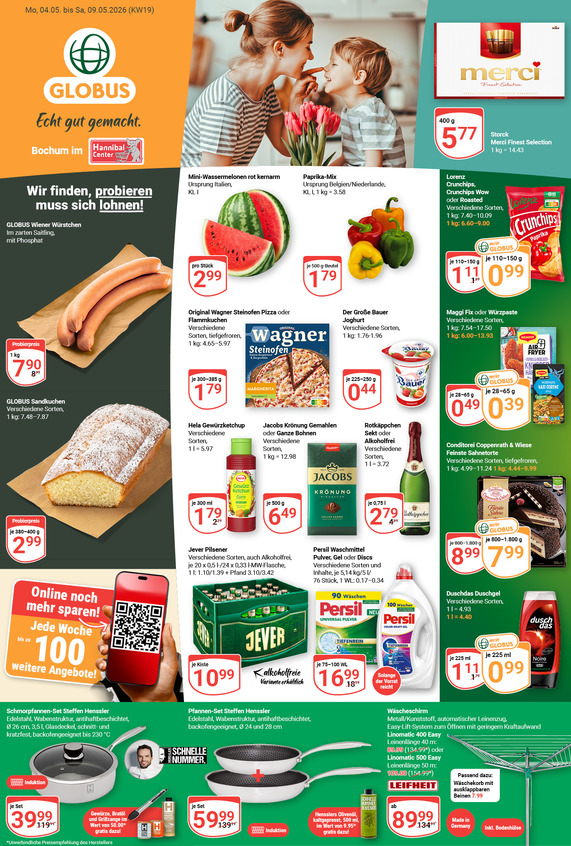 Kommendes Werbeprospekt von GLOBUS mit Angeboten vom 04.05.2026 bis 09.05.2026