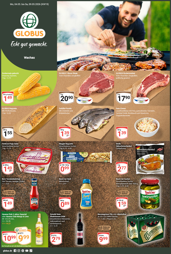 Kommendes Werbeprospekt von GLOBUS mit Angeboten vom 04.05.2026 bis 09.05.2026