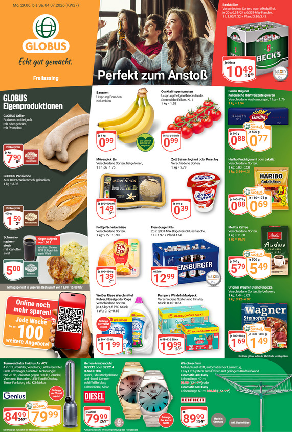 Aktuelles Werbeprospekt von GLOBUS mit Angeboten vom 29.06.2026 bis 04.07.2026