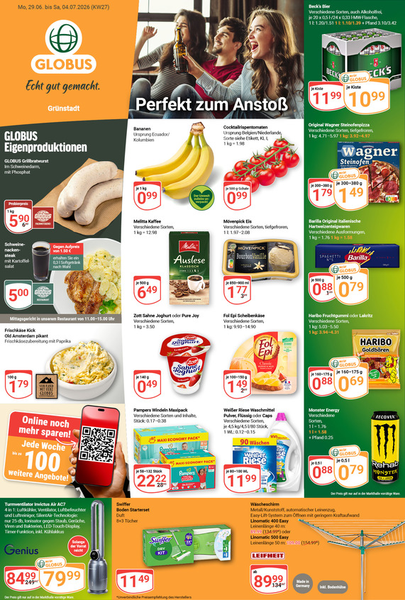 Kommendes Werbeprospekt von GLOBUS mit Angeboten vom 29.06.2026 bis 04.07.2026