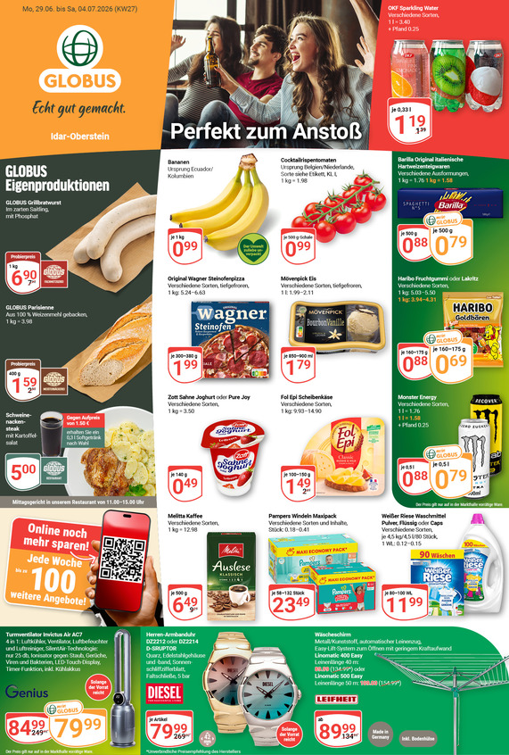 Kommendes Werbeprospekt von GLOBUS mit Angeboten vom 29.06.2026 bis 04.07.2026