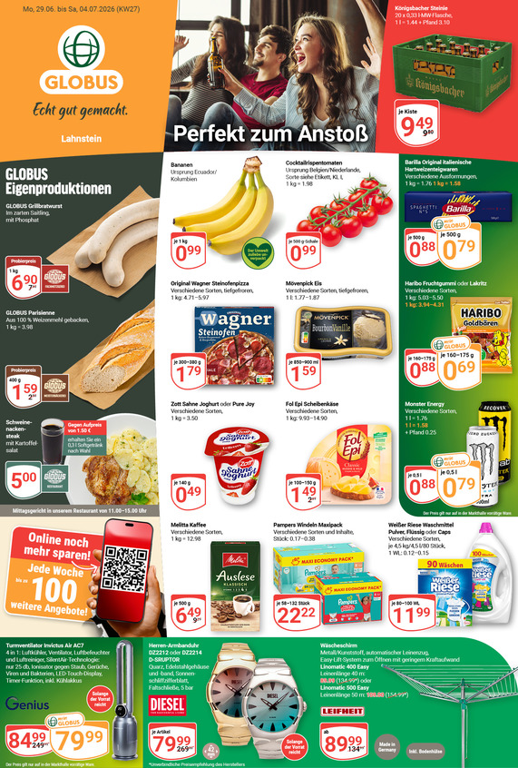 Kommendes Werbeprospekt von GLOBUS mit Angeboten vom 29.06.2026 bis 04.07.2026