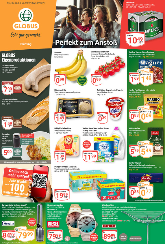 Kommendes Werbeprospekt von GLOBUS mit Angeboten vom 29.06.2026 bis 04.07.2026