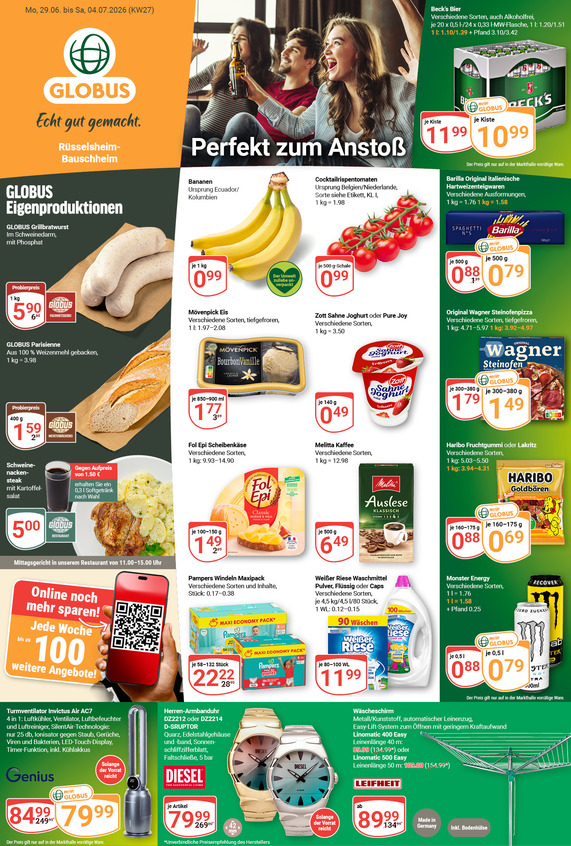Kommendes Werbeprospekt von GLOBUS mit Angeboten vom 29.06.2026 bis 04.07.2026