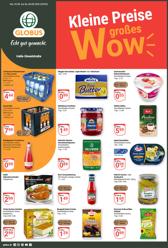 Aktuelles Werbeprospekt von GLOBUS mit Angeboten vom 03.08.2026 bis 08.08.2026