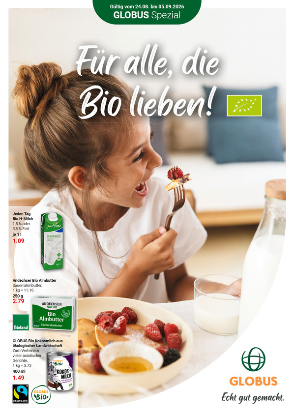 Aktuelles Sonderprospekt von GLOBUS mit Angeboten vom 24.08.2026 bis 05.09.2026