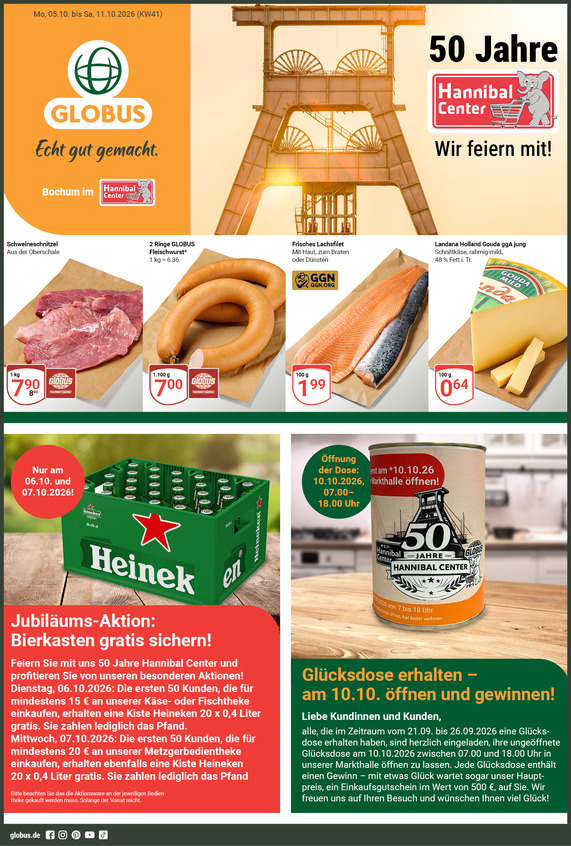 Kommendes Werbeprospekt von GLOBUS mit Angeboten vom 05.10.2026 bis 10.10.2026