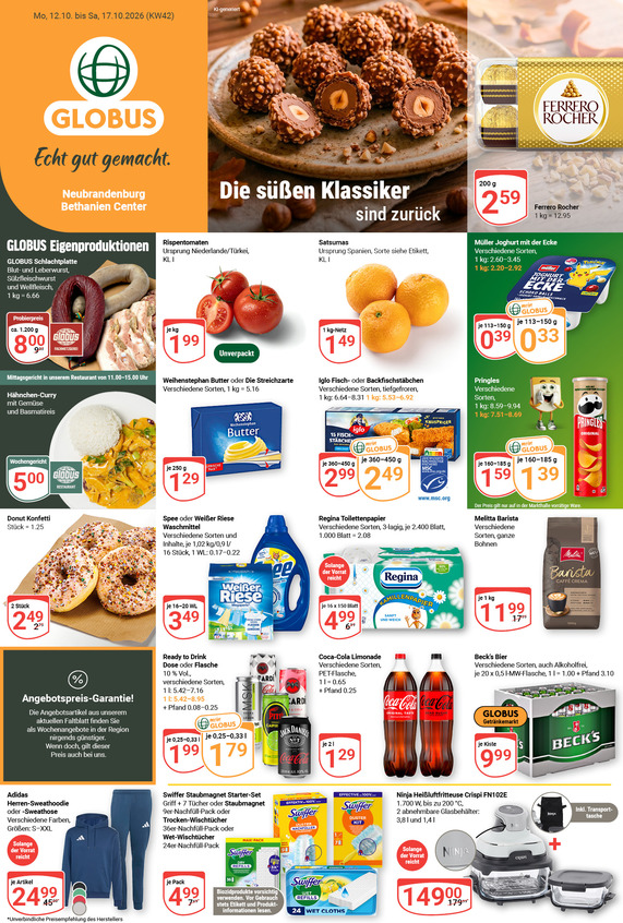 Aktuelles Werbeprospekt von GLOBUS mit Angeboten vom 12.10.2026 bis 17.10.2026