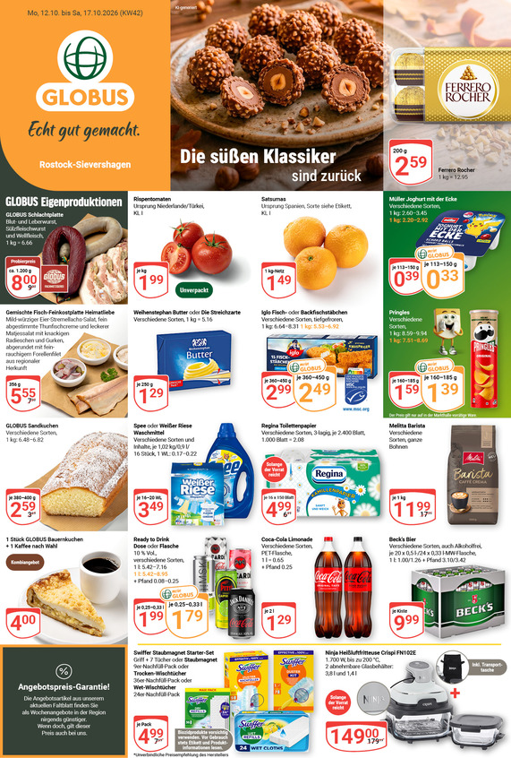 Aktuelles Werbeprospekt von GLOBUS mit Angeboten vom 12.10.2026 bis 17.10.2026