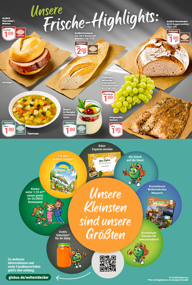 GLOBUS Fleischkäse*- Brötchen