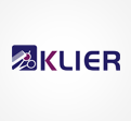 Logo des Friseursalons Klier mit lila und pinkem Schriftzug sowie Bildsymbol von Schere und Kamm auf weißem Hintergrund.