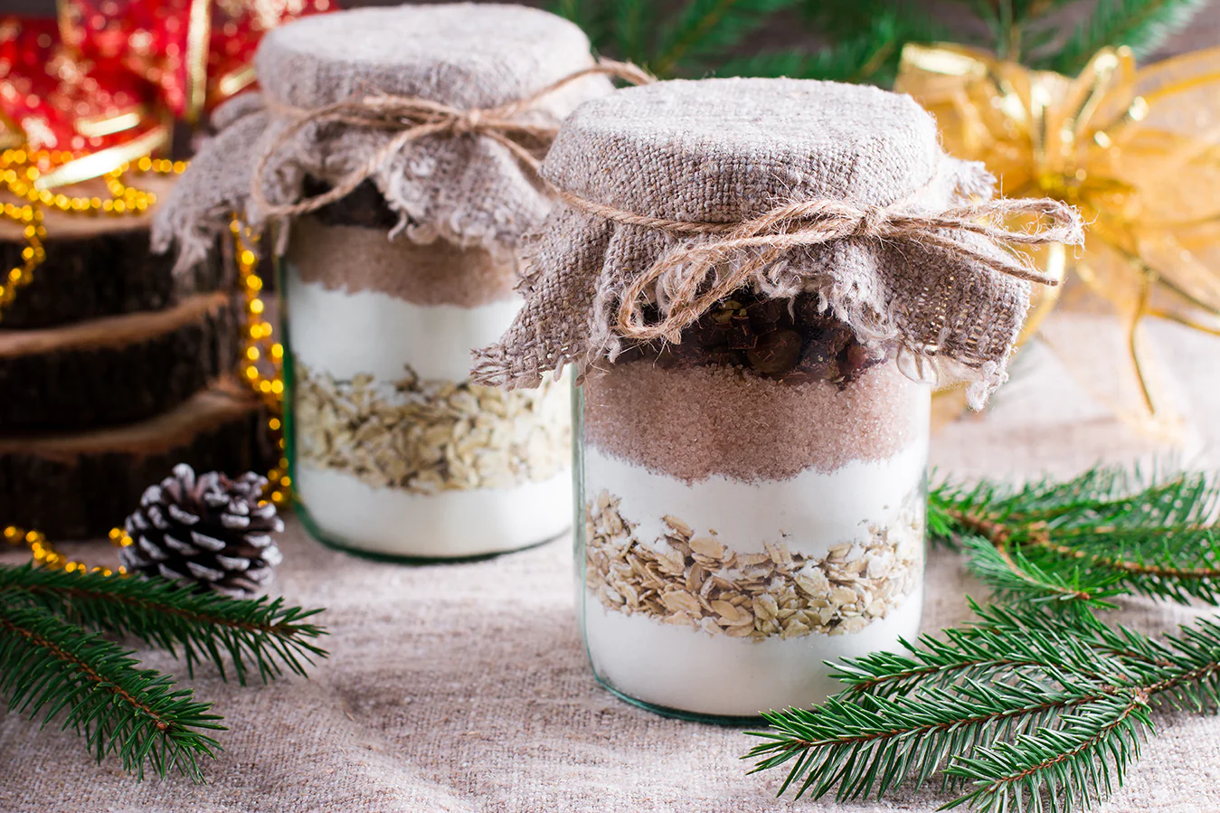 Backmischung im Glas (Cookies)