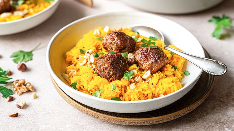 Pikante Fleischbällchen mit Karottenreis - Globus ☀ Supermarkt ⇒ ... Pikante Fleischbällchen mit Karottenreis - Globus ☀ Supermarkt ⇒ ...