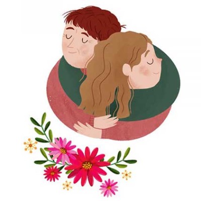 Illustration Großmutter und Enkelin