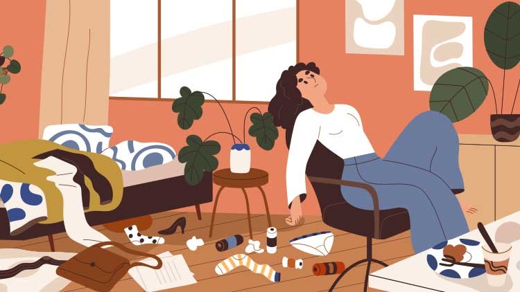 Illustration Chaos zuhause