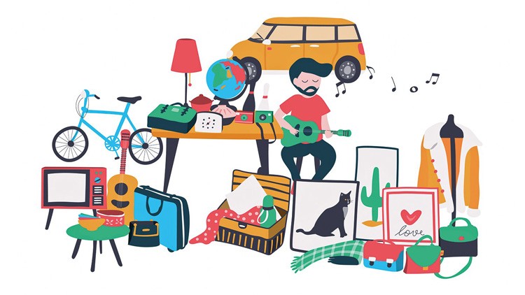 Flohmarkt Illustration