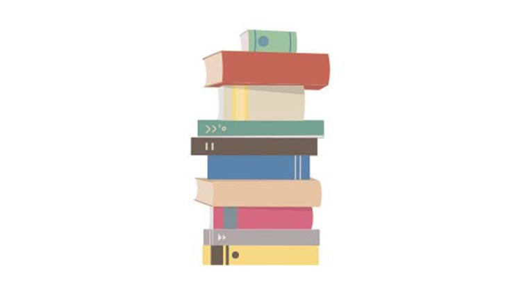 Illustration Bücherstapel