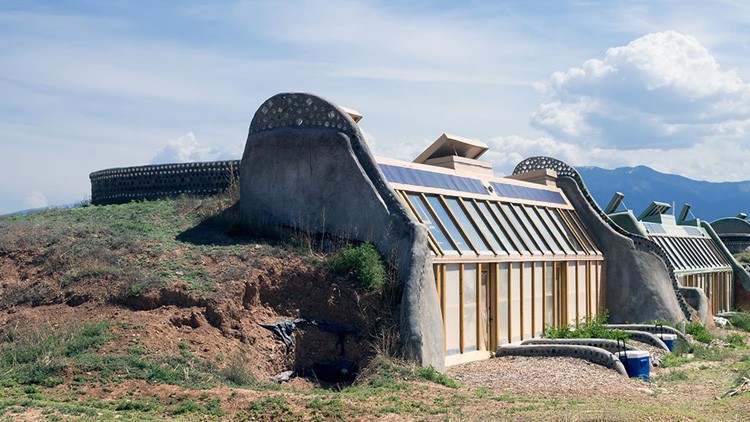 Ansicht eines Earthships