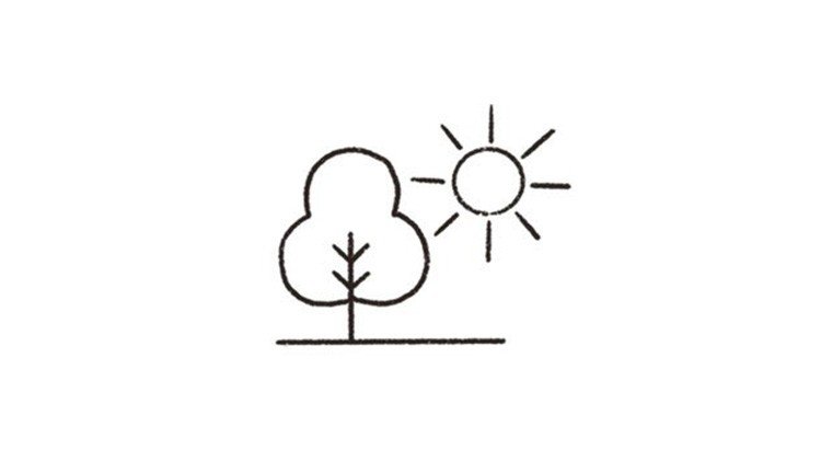 Icon Baum und Sonne