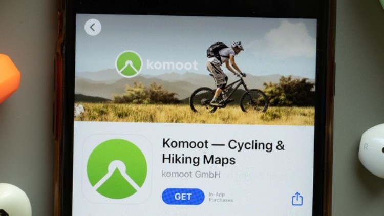 Ansicht Komoot-App