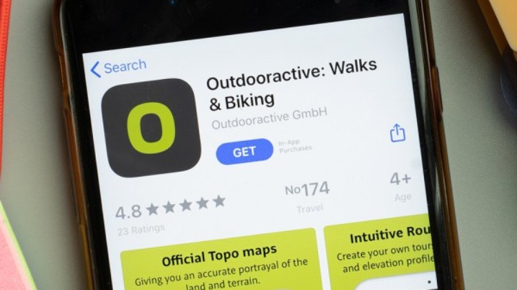Ansicht Outdooractive-App
