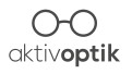 Schwarzes Logo von aktivoptik mit einer stilisierten Brille über dem Schriftzug „aktivoptik“ in zwei Schriftstilen.
