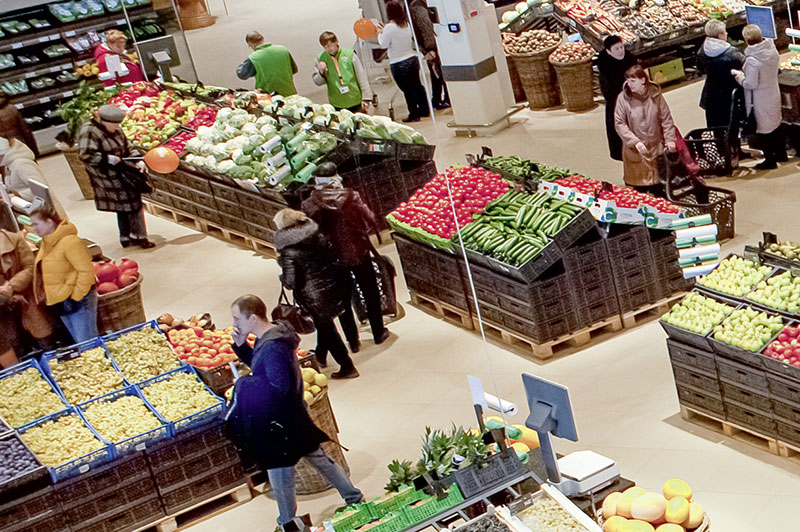 Obst- und Gemüseabteilung